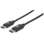 Cable USB C A USB C Manhattan 353342, USB C, USB C, Macho/Macho, Negro