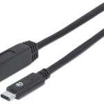 CABLE USB-B A USB-C MANHATTAN 353380 DE 1M/MACHO-MACHO/COLOR NEGRO
