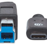 CABLE USB-B A USB-C MANHATTAN 353380 DE 1M/MACHO-MACHO/COLOR NEGRO