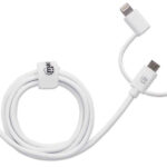 Cable USB-A 3 En 1 Micro-B/Tipo-C/Lightning Manhattan 353434 Blanco