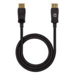 353595 Displayport Macho A Macho, 1 M, Compatible Con 4K 144Hz, HDR, Contactos Chapados En Oro, Diseño Anti-Enredos Con Seguros En Los Conectores