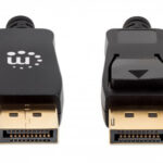 Cable Displayport 8K V1.4 Manhattan 353618, 8K60Hz/2M/Chapados En Oro/Anti-Enredos/Color Negro