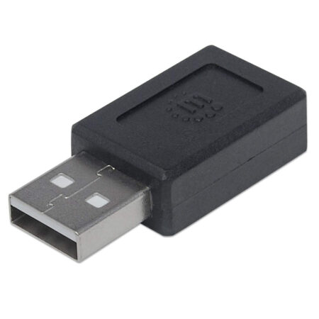 Adaptador Convertidor USB-C A USB Tipo A 2.0 Hembra-Macho