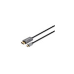 Cable USB-C A Displayport M Manhattan 354851 , USB C, Displayport, 3 M, Negro