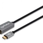 Cable USB-C A Displayport M Manhattan 354851 , USB C, Displayport, 3 M, Negro