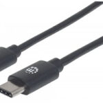 Cable USB-C A USB-C Manhattan 354868 Macho-Macho/50Cm/Negro