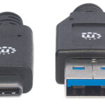 Cable USB Manhattan Tipo Cm-Am 3M Negro V3.1 Gen1, 354981