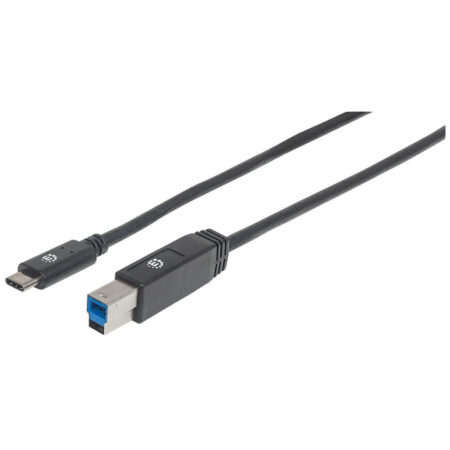 Cable USB-B A USB-C Manhattan 354998 De 2M/Macho-Macho/Color Negro