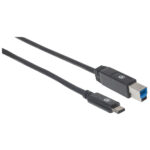 Cable USB-B A USB-C Manhattan 354998 De 2M/Macho-Macho/Color Negro