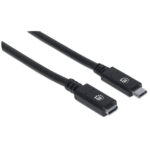Cable USB-C V3.1 Ext Cm-Ch 0.5M Negro 10Gbps 5A
