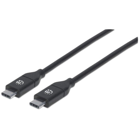 Cables USB-C Manhattan USB-C Macho A USB-C Macho, USB C, USB C, Macho/Macho, 2 M, Negro