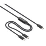 Cable USB-C Manhattan 355810/2M/USB-C Doble/100W/Color Negro