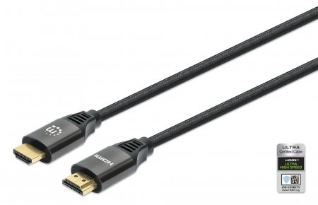 Cable HDMI Manhattan 355940 Macho-Macho/2 M/Certificado De Ultra Alta Velocidad/8K 60Hz/Con Ethernet/Negro