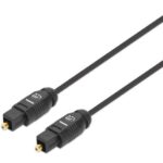 Cable De Audiodigital Optico Toslink Manhattan 356077 Macho-Macho/2M/Color Negro
