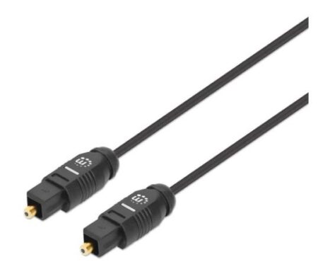 Cable De Audiodigital Optico Toslink Manhattan 356077 Macho-Macho/2M/Color Negro
