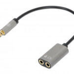 Cable Adaptador Audio Y 3.5Mm 1 A 2 Audifono Y Microfono