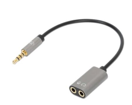 Cable Adaptador Audio Y 3.5Mm 1 A 2 Audifono Y Microfono