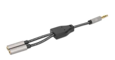 Cable Adaptador Audio Y 3.5Mm 1 A 2 Audifonos