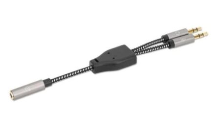 Cable Adaptador Audio Y 3.5Mm 1 A 2 Audifono Y Microfono