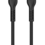 Cable De Carga USB 2.0 Tipo-C Manhattan 356367 USB-C Macho A USB-C Macho De 2 Metros, Power Delivery 3.1 Epr 240W, Transmisión De Datos 400 Mbps, Forro Trenzado - Negro