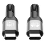 Cable Usb4 Gen 3X2 Manhattan 356374 USB-C Macho A USB-C Macho De 1 Metro, Power Delivery 3.1 Epr 240W, Transmisión De Datos 40 Gbps, Video 8K, Compatible Con Thunderbolt 3 / 4, Forro Trenzado - Negro