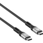 Cable Usb4 Gen 3X2 Manhattan 356381 USB-C Macho A USB-C Macho De 2 Metros, Power Delivery 3.1 Epr 240W, Transmisión De Datos 40 Gbps, Video 8K, Compatible Con Thunderbolt 3 / 4, Forro Trenzado - Negro