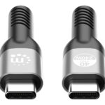 Cable Usb4 Gen 3X2 Manhattan 356381 USB-C Macho A USB-C Macho De 2 Metros, Power Delivery 3.1 Epr 240W, Transmisión De Datos 40 Gbps, Video 8K, Compatible Con Thunderbolt 3 / 4, Forro Trenzado - Negro
