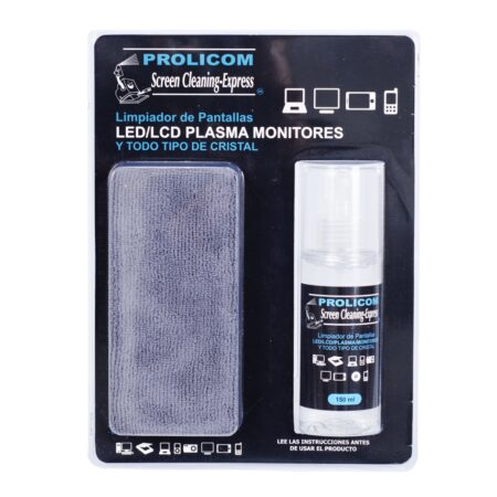 Limpiador De Pantallas Prolicom – Screen Cleaning-Express, 150Ml, Limpiador, LCD/Tft/Plasma
