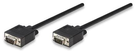 371377 Cable Monitor Svga 8mm Hd15m-m Longitud 11.0m, Color Negro.