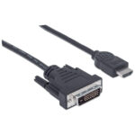 372503 Cable HDMI Macho A DVI-D 24+1 Macho, Enlace Dual, Negro, 1.8M.