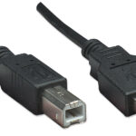 Cable USB V2.0 A B 0.5M Negro