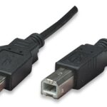 Cable USB V2.0 A B 0.5M Negro