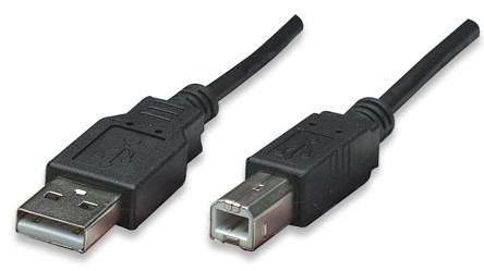 Cable USB V2.0 A B 0.5M Negro