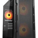 GABINETE COUGAR UNIFACE MINI RGB/MINI TOWER/CRISTAL TEMPLADO/SIN FUENTE/2 VENTILADORES ARGB DE 140MM/1 VENTILADOR ARGB DE 120MM/COLOR NEGRO/MINI ITX/MICRO ATX/3855C90.0003