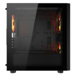 Gabinete Cougar Uniface Mini Rgb/Mini Tower/Cristal Templado/Sin Fuente/2 Ventiladores Argb De 140Mm/1 Ventilador Argb De 120Mm/Color Negro/Mini Itx/Micro ATX/3855C90.0003
