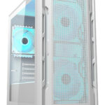 Gabinete Cougar Uniface Mini Rgb White/Mini Tower/Cristal Templado/Sin Fuente/2 Ventiladores Argb De 140Mm/1 Ventilador Argb De 120Mm/Color Blanco/Mini Itx/Micro ATX/3855C90.0004