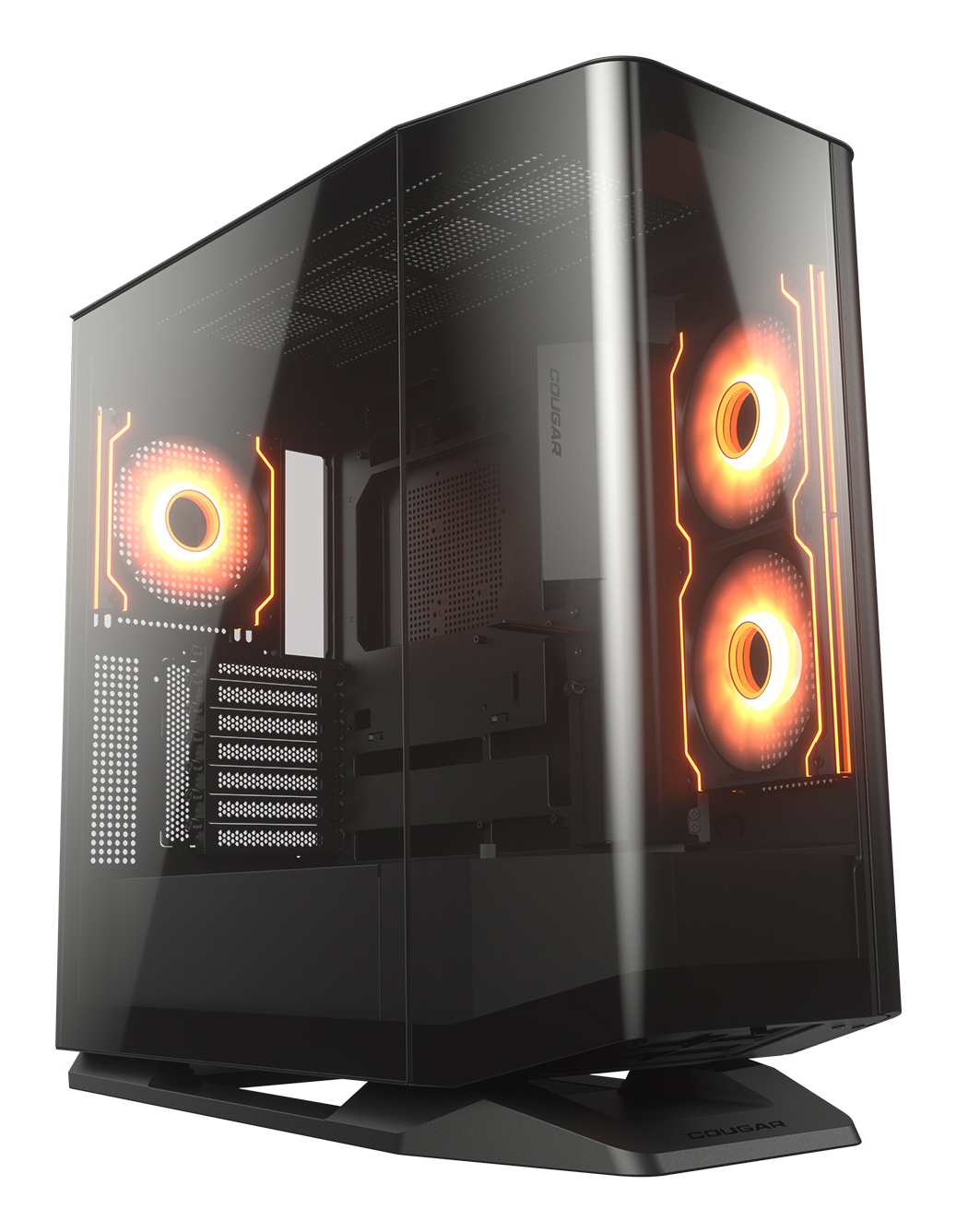 Gabinete Cougar Fv270 Rgb/midi-tower/con Ventana/sin Fuente/4 Ventiladores Rgb/color Negro/mini Itx/ceb/e-atx, 3858m60.0005