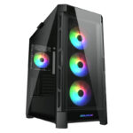 GABINETE COUGAR DUOFACE PRO RGB/MIDI-TOWER/CON VENTANA/SIN FUENTE/USB 3.0/2.0/4 VENTILADORES ARGB INSTALADOS/COLOR NEGRO/MINI-ITX/ATX/CEB/E-ATX, 385AD10.0001