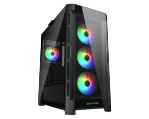 GABINETE COUGAR DUOFACE PRO RGB/MIDI-TOWER/CON VENTANA/SIN FUENTE/USB 3.0/2.0/4 VENTILADORES ARGB INSTALADOS/COLOR NEGRO/MINI-ITX/ATX/CEB/E-ATX, 385AD10.0001