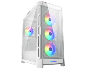 GABINETE COUGAR DUOFACE PRO RGB/MIDI-TOWER/CON VENTANA/SIN FUENTE/USB 3.0/2.0/4 VENTILADORES ARGB INSTALADOS/COLOR BLANCO/ATX/CEB/E-ATX, 385AD10.0002