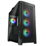 GABINETE COUGAR AIRFACE PRO RGB/MIDI-TOWER/SIN FUENTE/USB 2.0/3.0/4 VENTILADORES INSTALADOS/COLOR NEGRO/EATX/CEB/385AD10.0003
