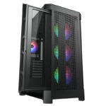 Gabinete Cougar Airface Pro Rgb/Midi-Tower/Sin Fuente/USB 2.0/3.0/4 Ventiladores Instalados/Color Negro/Eatx/Ceb/385Ad10.0003