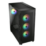 Gabinete Cougar Airface Pro Rgb/Midi-Tower/Sin Fuente/USB 2.0/3.0/4 Ventiladores Instalados/Color Negro/Eatx/Ceb/385Ad10.0003