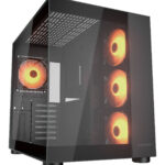 GABINETE COUGAR FV150 RGB/MID-TOWER/SINFUENTE/USB 2.0/3.0/4 VENTILADORES INSTALADOS/COLOR NEGRO/MICRO-ATX/385KA10.0001