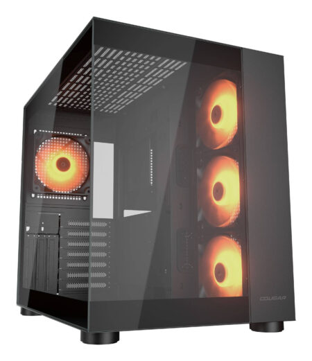 Gabinete Cougar Fv150 Rgb/Mid-Tower/Sinfuente/USB 2.0/3.0/4 Ventiladores Instalados/Color Negro/Micro-ATX/385Ka10.0001