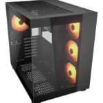 Gabinete Cougar Fv150 Rgb/Mid-Tower/Sinfuente/USB 2.0/3.0/4 Ventiladores Instalados/Color Negro/Micro-ATX/385Ka10.0001