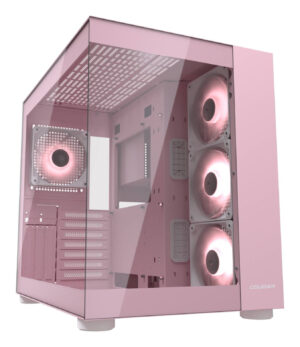 GABINETE COUGAR FV150/MIDI TOWER/RGB CRIST TEMP/ATX/ROSA/385KA10.0005
