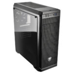 GABINETE COUGAR MX330-G, MEDIA TORRE C/VENTANA, NEGRO, ATX, SIN FUENTE, 385NC10.0006