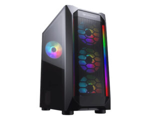 GABINETE COUGAR MX410 MESH-G RGB, MEDIA TORRE C/VENTANA, NEGRO, SIN FUENTE, ATX, 385VM70.0004