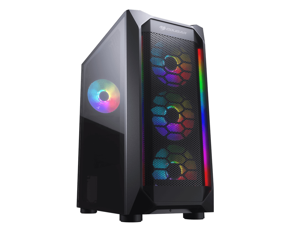 Gabinete Cougar Mx410 Mesh-g Rgb, Media Torre C/ventana, Negro, Sin Fuente, Atx, 385vm70.0004